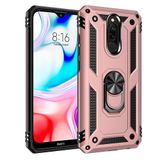 Nevarium Xiaomi Redmi 8A Uyumlu Kılıf Tank Yüzüklü Silikon Kapak - Rose