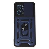 Nevarium Xiaomi Redmi Note 12 Pro 5G Uyumlu Kılıf Pars Lens Sürgülü Yüzüklü Standlı Korumalı Kılıf