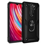 Nevarium Xiaomi Redmi Note 8 Pro Uyumlu Kılıf Tank Yüzüklü Silikon Kapak - Siyah