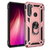 Nevarium Xiaomi Redmi Note 8 Uyumlu Kılıf Tank Yüzüklü Silikon Kapak - Rose