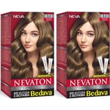 Nevaton 8.0 Açık Kumral Kalıcı 2 Kutu Krem Saç Boyası