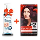 Nevaton Kalıcı Krem Saç Boyası 4.20 Patlıcan Moru Bir Kutuda 2 Boyama+C1AF91C198