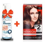 Nevaton Kalıcı Krem Saç Boyası 7.0 Kumral +E2'Quality Diş Beyazlatıcı Köpük