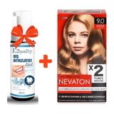 Nevaton Kalıcı Krem Saç Boyası 9.0 Çok Açık Kumral+E2'Quality Diş Beyazlatıcı Köpük