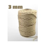 NevAvm Nev Hasır Ip 3mm 3 Metre (jüt Halat Kendir Doğal Ip) 3 Milim Kalınlık 3 Metre Uzunluk
