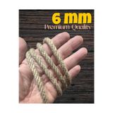 NevAvm Nev Hasır Ip 6mm 3 Metre (jüt Halat Kendir Doğal Ip) 6 Milim Kalınlık 3 Metre Uzunluk
