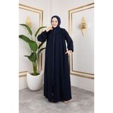 Nevayla Moda Ön ve Arka Robalı Ferace - Siyah / F0142 - 48 - Lacivert