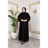 Nevayla Moda Ön ve Arka Robalı Ferace - Siyah / F0142 - 52