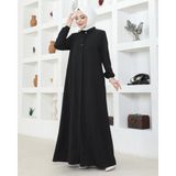 Nevayla Moda Salaş Kesim Aerobin Kumaş Ferace / Siyah - F137 - 42 - 44