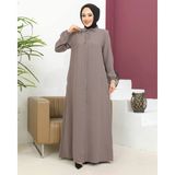 Nevayla Moda Salaş Kesim Tesettür Ferace / Vizon - F120 - 44