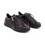 Ne&Ve Shoes Deri Fermuarlı Kadın Günlük Rahat Casual Ayakkabı - Kahve