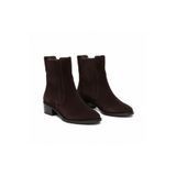 NE&VE SHOES Kahve Süet İki Yandan Lastikli Kadın Chelsea Bot