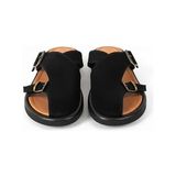 Ne&Ve Shoes Süet Hakiki Deri Iki Tokalı Kadın Sabo Terlik - Siyah