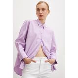 Never More Regular Fit Poplin Gömlek Lila