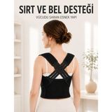 Neverelimsize Dik Duruş Korsesi Ayarlanabilir Lastikli Sırt ve Bel Destekli Postür Korsesi - 1 - Standart
