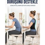 Neverelimsize Omuz Sırt Bel Destek Korsesi Fileli Dik Duruş ve Postür Destekleyici Korse - 1 - Standart