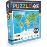 Neverland 100 Parça - Anımal World Map (Hayvan Dünya Haritası)