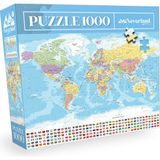 Neverland 1000 Parça Dünya Haritası-I Puzzle - Kaliteli Karton ile Zihinsel Zorluk Sunar