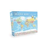 Neverland 1000 Parça Puzzle - World Map-I (Dünya Haritası-I)