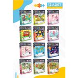 Neverland 12'li Çocuk Puzzle Set - 3 Adet 24 Parça 6 Adet 50 Parça 3 Adet 100 Parça