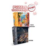 Neverland 2 ADET 1000 PARÇA PUZZLE- AKDENİZ MERDİVENLERİ VE SANTORINI