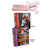 Neverland 2 ADET 1000 PARÇA PUZZLE - ASİL AT VE YAĞMURLU ŞEMSİYELİ SOKAK