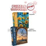 Neverland 2 ADET 1000 PARÇA PUZZLE-Ayçiçekleri ve Kuüs II Kubbetü's Sahra