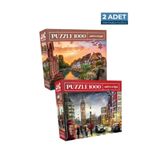 Neverland 2 Adet 1000 Parça Puzzle - Colmar ve Londra
