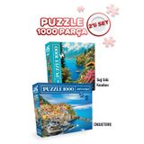 Neverland 2 ADET 1000 PARÇA PUZZLE- DAĞ GÖLÜ KASABASI VE CINQUE TERRE