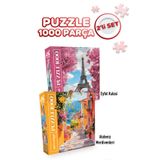 Neverland 2 ADET 1000 PARÇA PUZZLE- EİFFEL KULESİ VE AKDENİZ MERDİVENLERİ