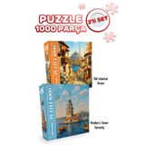Neverland 2 ADET 1000 PARÇA PUZZLE - ESKİ İSTANBUL SOKAĞI VE KIZ KULESİ SAKİNLİĞİ