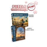 Neverland 2 ADET 1000 PARÇA PUZZLE-KUDÜS II-KUBBETÜ'S SAHRA VE MUKADDES MEKANLAR
