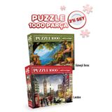 Neverland 2 ADET 1000 PARÇA PUZZLE- LONDON VE GÜNEŞLİ TERAS