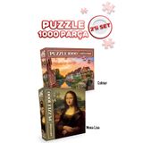Neverland 2 ADET 1000 PARÇA PUZZLE- MONA LISA VE COLMAR