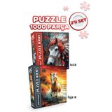 Neverland 2 ADET 1000 PARÇA PUZZLE - ÖZGÜR AT VE ASİL AT