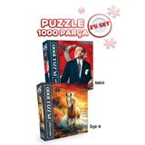 Neverland 2 ADET 1000 PARÇA PUZZLE- ÖZGÜR AT VE ATATÜRK