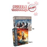 Neverland 2 ADET 1000 PARÇA PUZZLE- ÖZGÜR AT VE ATLAR