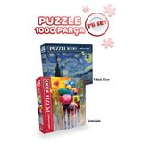 Neverland 2 ADET 1000 PARÇA PUZZLE- YILDIZLI GECE VE ŞEMSİYELER
