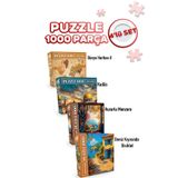 Neverland 4 ADET 1000 PARÇA PUZZLE -HUZURLU MANZARA VE DENİZ KIYISINDA BİSİKLET VE KUDÜS VE DÜNYA HARİTASI-II