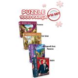 Neverland 4 ADET 1000 PARÇA PUZZLE -PROVENCE VE ESKİ SOKAK VE BEGONVİLLİ DENİZ MANZARASI VE ATATÜRK