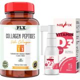 Nevfix Collagen Peptides Tip 1-3 Balık Kolajeni 60 Tablet Nevfix 400 Iu Sprey 20 ml