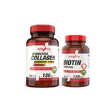 Nevfix Hydrolyzed Collagen Hyaluronic Acid 120 Tablet + Biotin 5000 mcg 120 Tablet