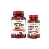 Nevfix Hydrolyzed Collagen Hyaluronic Acid 120 Tablet + Vitamin B12 Folic Acid 120 Tablet