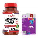 Nevfix Magnesium Citrate Vitamin B-6 120 Tablet Ncs Vitamin D3 + K2 Damla 20 Ml