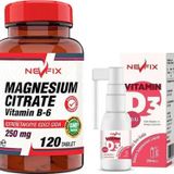 Nevfix Magnesıum Cıtrate Vitamin B-6 120 Tablet & Nevfix Vitamin
