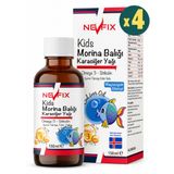 Nevfix Magnezyum Glisinat Omega 3 Cod Liver Oil 150 Ml 4 Adet
