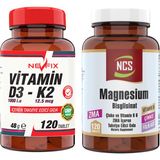 Nevfix Ncs Zma Magnesium 120 Tablet & Vitamin D3-K2 120 Tablet