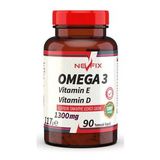 Nevfix Omega 3 Vitamin E Vitamin D 1300 mg 90 Kapsül Balık Yağı