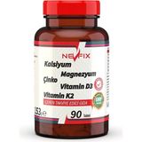 Nevfix Takviye Edici Gıda 90 Tablet Kalsiyum Magnezyum Potasyum Çinko Vitamin D3 ve K2 Yerli Üretim