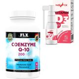 Nevfix Vitamin D3 400 IU 20 ml Sprey + Flx Coenzyme Q-10 200 mg 90 Tablet